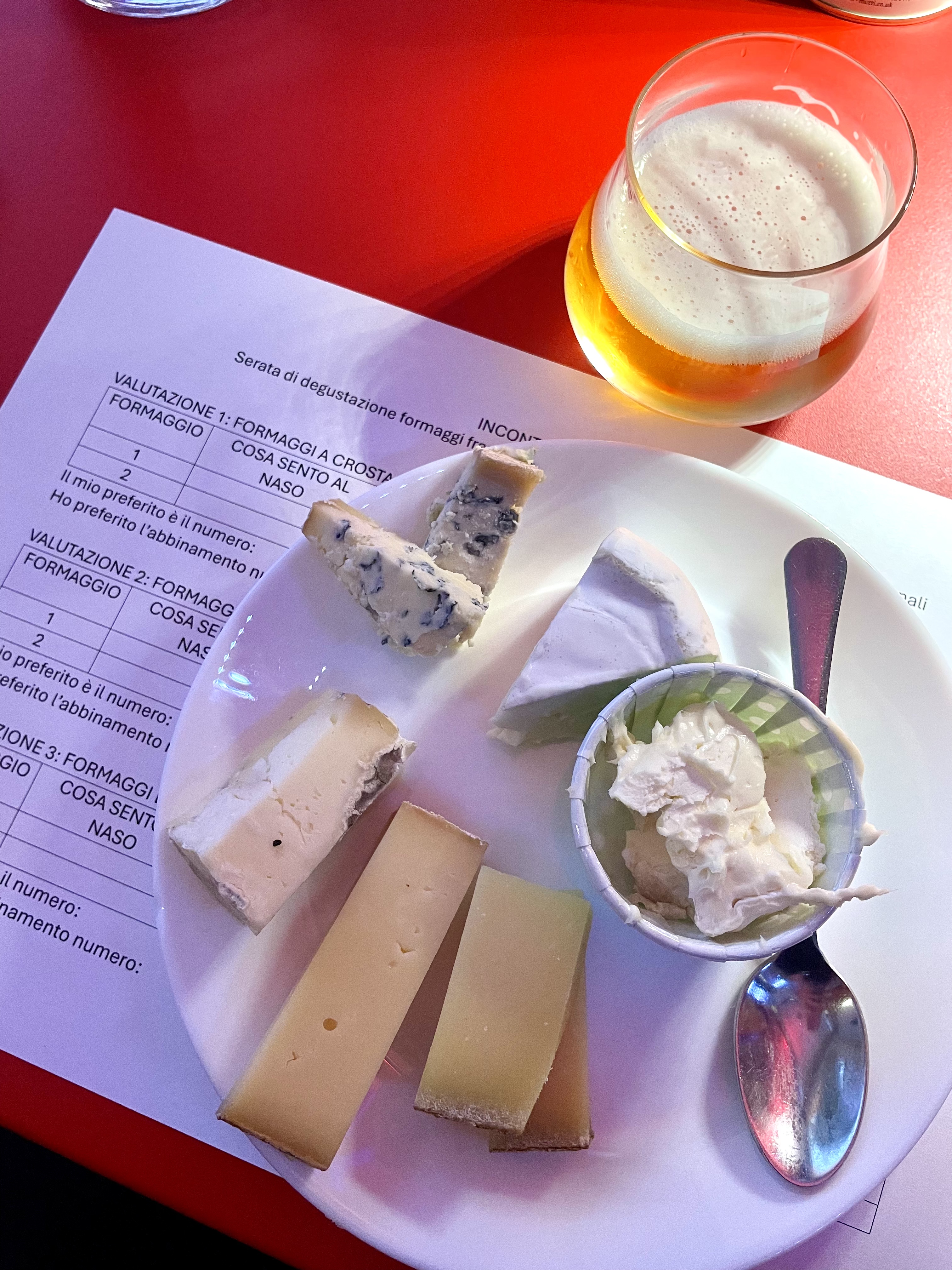 Piattino di degustazione durante l'evento HUG a Milano